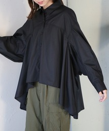 【SETUP7】classical drape blouse ドレープフレアーブラウス シャツ trc