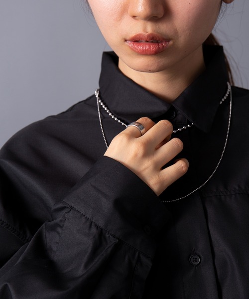 SETUP7(セットアップセブン)の「【SETUP7】classical drape blouse ドレープフレアーブラウス シャツ trc(シャツ/ブラウス・レディース・オフホワイト/ブラック・FREE)」の5枚目の写真