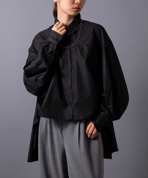SETUP7(セットアップセブン)の「【SETUP7】classical drape blouse ドレープフレアーブラウス シャツ trc(シャツ/ブラウス・レディース・オフホワイト/ブラック・FREE)」の12枚目の写真