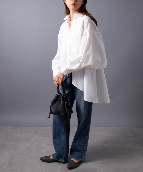 SETUP7(セットアップセブン)の「【SETUP7】classical drape blouse ドレープフレアーブラウス シャツ trc(シャツ/ブラウス・レディース・オフホワイト/ブラック・FREE)」の13枚目の写真