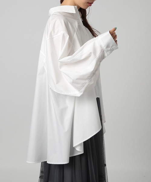 SETUP7(セットアップセブン)の「【SETUP7】classical drape blouse ドレープフレアーブラウス シャツ trc(シャツ/ブラウス・レディース・オフホワイト/ブラック・FREE)」の9枚目の写真