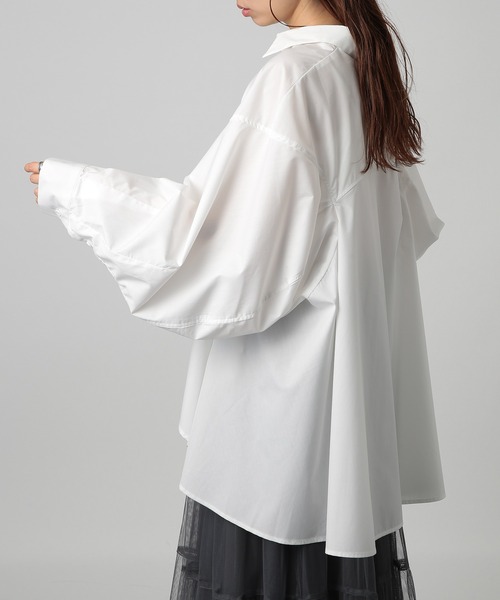 SETUP7(セットアップセブン)の「【SETUP7】classical drape blouse ドレープフレアーブラウス シャツ trc(シャツ/ブラウス・レディース・オフホワイト/ブラック・FREE)」の10枚目の写真