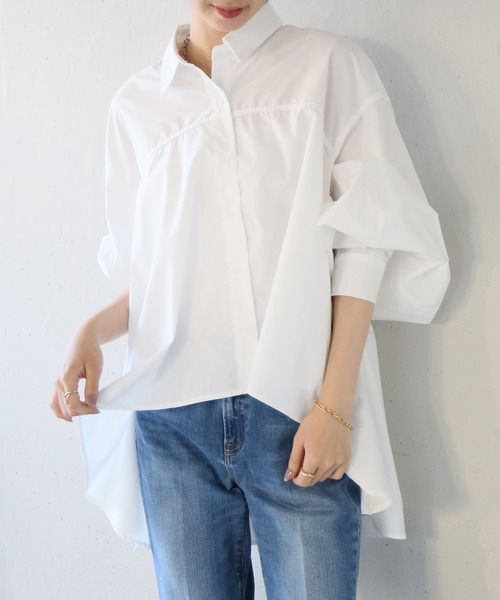 SETUP7(セットアップセブン)の「【SETUP7】classical drape blouse ドレープフレアーブラウス シャツ trc(シャツ/ブラウス・レディース・オフホワイト/ブラック・FREE)」の14枚目の写真
