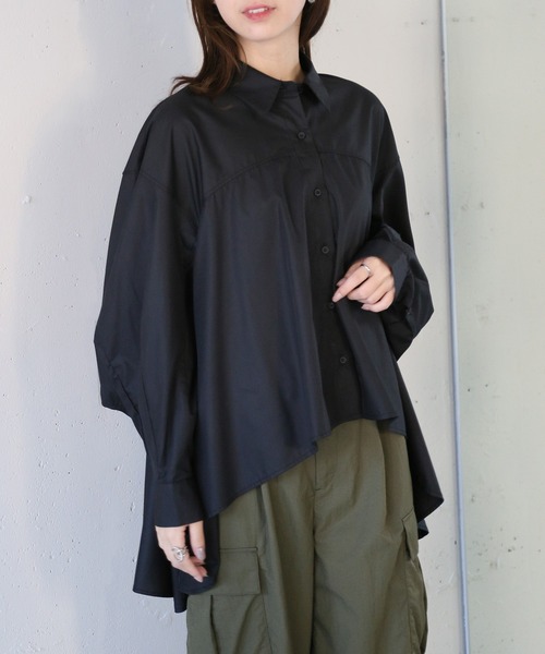 SETUP7(セットアップセブン)の「【SETUP7】classical drape blouse ドレープフレアーブラウス シャツ trc(シャツ/ブラウス・レディース・オフホワイト/ブラック・FREE)」の22枚目の写真