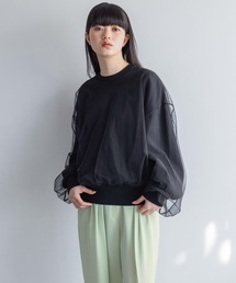 yuw | チュールドッキングニット 110300(Tシャツ/カットソー)