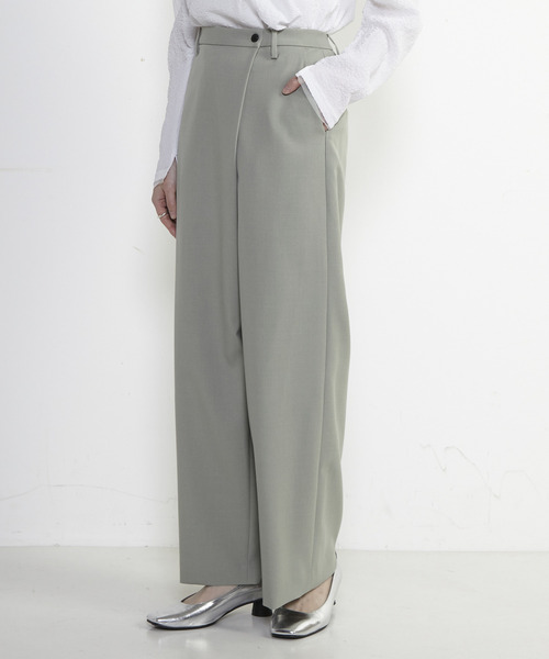 SOFFITTO（ソフィット）の「タイパンストレートパンツ（その他パンツ・レディース・グレイッシュベージュ/ブラック/グリーン・M/S）」の11枚目の写真