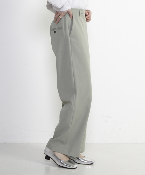 SOFFITTO（ソフィット）の「タイパンストレートパンツ（その他パンツ・レディース・グレイッシュベージュ/ブラック/グリーン・M/S）」の12枚目の写真