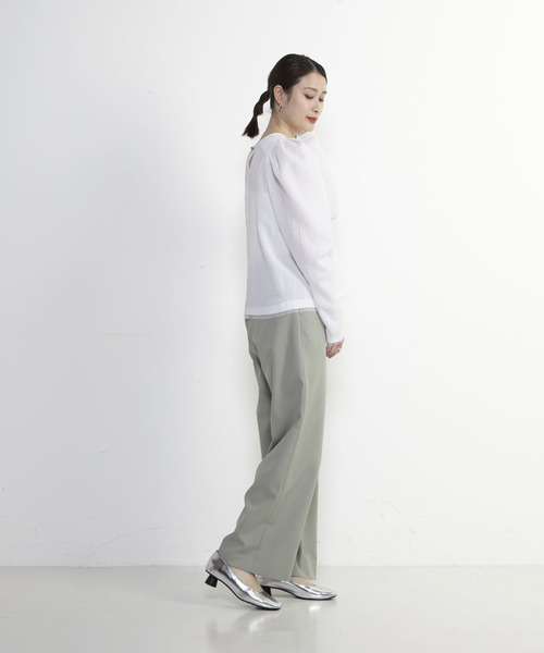 SOFFITTO（ソフィット）の「タイパンストレートパンツ（その他パンツ・レディース・グレイッシュベージュ/ブラック/グリーン・M/S）」の15枚目の写真