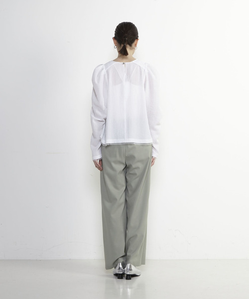 SOFFITTO（ソフィット）の「タイパンストレートパンツ（その他パンツ・レディース・グレイッシュベージュ/ブラック/グリーン・M/S）」の16枚目の写真