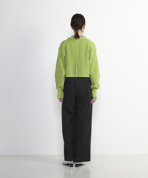 SOFFITTO（ソフィット）の「タイパンストレートパンツ（その他パンツ・レディース・グレイッシュベージュ/ブラック/グリーン・M/S）」の8枚目の写真