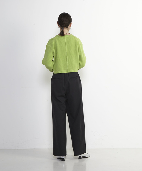 SOFFITTO（ソフィット）の「タイパンストレートパンツ（その他パンツ・レディース・グレイッシュベージュ/ブラック/グリーン・M/S）」の9枚目の写真