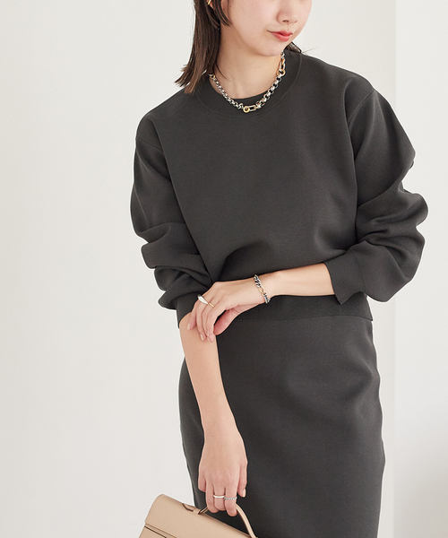 Plage  R’IAM ミニスウェットニット　プルオーバー plage（プラージュ）の「【R'IAM】ミニスウェットニット（ニット