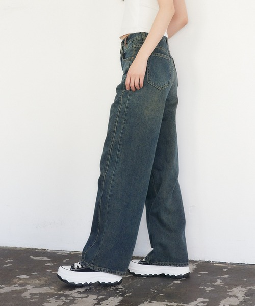 ENVYM(アンビー)の「サイドラインストレートデニム(デニムパンツ・レディース・ブルー/ネイビー・SMALL/MEDIUM)」の20枚目の写真