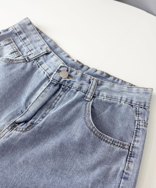 Miniministore(ミニミニストア)の「デニムパンツ ストレートパンツ 韓国風(デニムパンツ・レディース・サックスブルー・XL/S/L/M)」の13枚目の写真