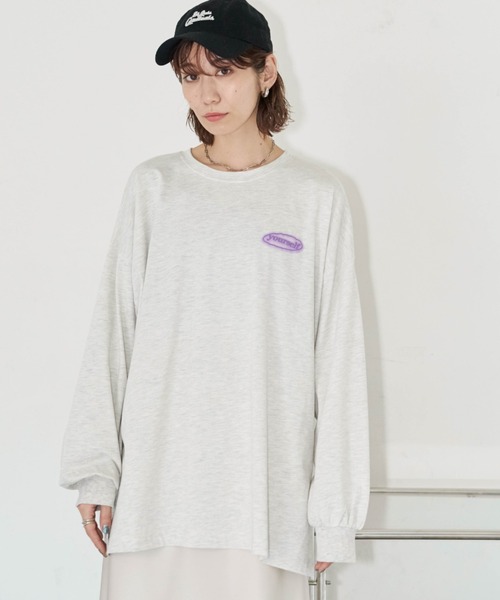 Auntie Rosa Holiday（アンティローザホリデー）の「ネオンロゴプリントロンT（Tシャツ/カットソー・レディース・ネイビー/ナチュラル/オフホワイト・FREE）」の7枚目の写真