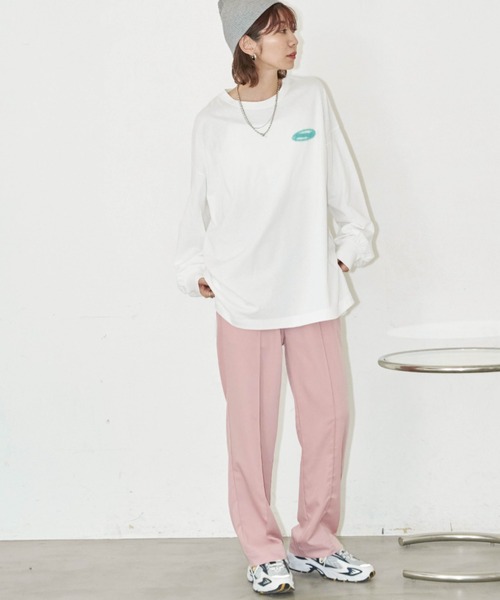 Auntie Rosa Holiday（アンティローザホリデー）の「ネオンロゴプリントロンT（Tシャツ/カットソー・レディース・ネイビー/ナチュラル/オフホワイト・FREE）」の21枚目の写真