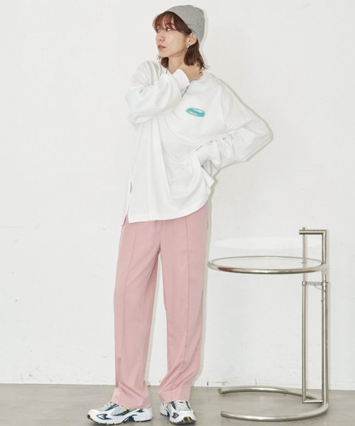 Auntie Rosa Holiday（アンティローザホリデー）の「ネオンロゴプリントロンT（Tシャツ/カットソー・レディース・ネイビー/ナチュラル/オフホワイト・FREE）」の20枚目の写真