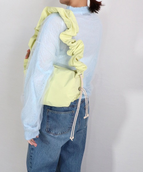 COLDE （コルデ）の「【colde】ギャザーハンドルショルダーバッグ /3241-300-1（ショルダーバッグ・レディース・イエロー/ブラック/アイボリー・FREE）」の3枚目の写真