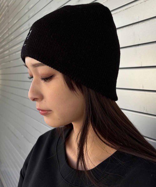 ENVYM(アンビー)の「ベーシックビーニー(ニットキャップ/ビーニー・レディース・グレー/ブラック・FREE)」の8枚目の写真