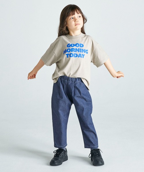 FOV(フォブ)の「フォブ GOODMORNING Tシャツ(Tシャツ/カットソー・キッズ・グレイッシュベージュ/ブラック/ベージュ系その他・M/L/XL/S)」の5枚目の写真