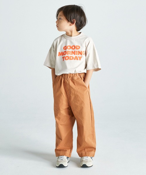 FOV(フォブ)の「フォブ GOODMORNING Tシャツ(Tシャツ/カットソー・キッズ・グレイッシュベージュ/ブラック/ベージュ系その他・M/L/XL/S)」の6枚目の写真