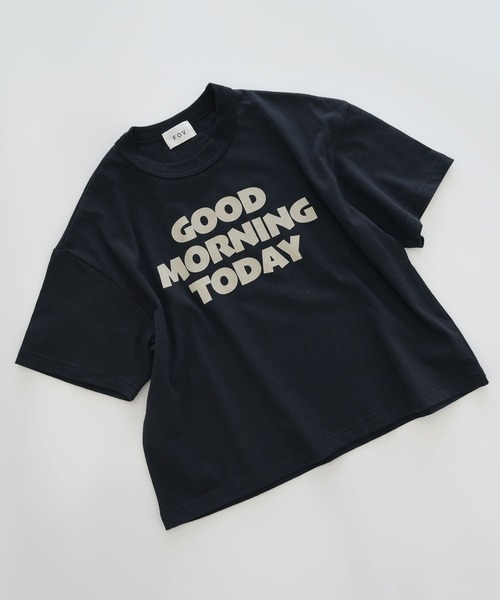 FOV(フォブ)の「フォブ GOODMORNING Tシャツ(Tシャツ/カットソー・キッズ・グレイッシュベージュ/ブラック/ベージュ系その他・M/L/XL/S)」の8枚目の写真