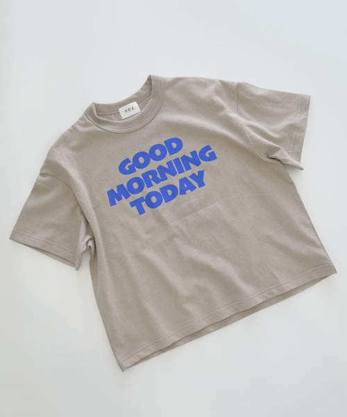 FOV(フォブ)の「フォブ GOODMORNING Tシャツ(Tシャツ/カットソー・キッズ・グレイッシュベージュ/ブラック/ベージュ系その他・M/L/XL/S)」の9枚目の写真