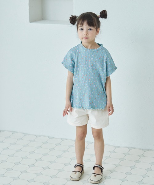 2kasa　両側　テーブルなし　ウォルナット　ありがとうございます！ 配色メロー リブコットン Tシャツ（Tシャツ/カットソー