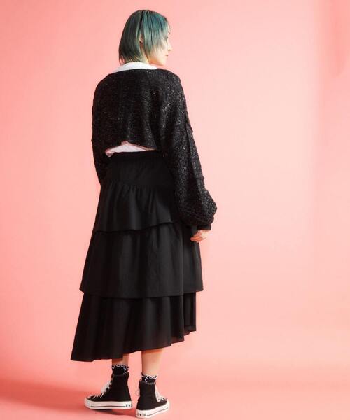 CONVERSE TOKYO(コンバーストウキョウ)の「GLITTER KNIT BOLERO(カーディガン/ボレロ・レディース・キナリ/ブラック・FREE)」の19枚目の写真