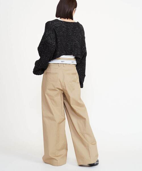 CONVERSE TOKYO(コンバーストウキョウ)の「GLITTER KNIT BOLERO(カーディガン/ボレロ・レディース・キナリ/ブラック・FREE)」の7枚目の写真