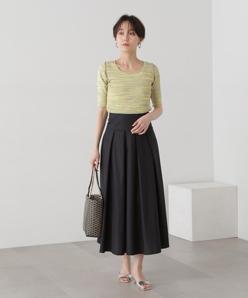 N.(N. Natural Beauty Basic)(エヌエヌナチュラルビューティーベーシック)の「◆【S Size Line】切替ポプリンロングスカート(スカート・レディース・クリーム/イエロー/ブラック・SMALL/MEDIUM)」の18枚目の写真