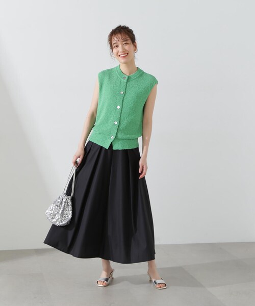 N.(N. Natural Beauty Basic)(エヌエヌナチュラルビューティーベーシック)の「◆【S Size Line】切替ポプリンロングスカート(スカート・レディース・クリーム/イエロー/ブラック・SMALL/MEDIUM)」の20枚目の写真