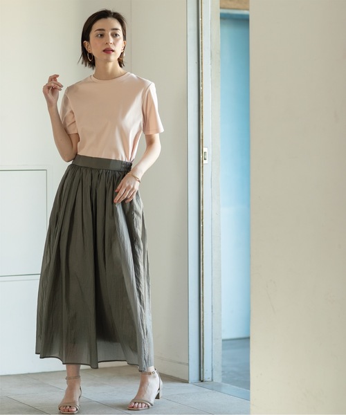 OPAQUE.CLIP（オペークドットクリップ）の「◆≪S-LLsize≫シアーヴィンテージフレアスカート【洗濯機洗い可】（スカート・レディース・オレンジ系/ブルー系その他/ナチュラル/チャコールグレー・36/38/40/42）」の6枚目の写真