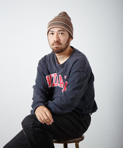 [UNIVERSAL CHEMISTRY] Cat Knit Stripe Beanie ★RIIZE 着用 UNIVERSAL CHEMISTRY] Cat Knit Stripe Beanie ☆RIIZE 着用