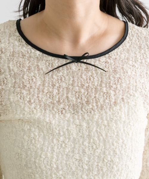 OLIVE des OLIVE(オリーブデオリーブ)の「【WEB限定カラー有】シアインナー 1041060580(Tシャツ/カットソー・レディース・オフホワイト/ブラック/アイボリー/ブラック系その他・FREE)」の9枚目の写真