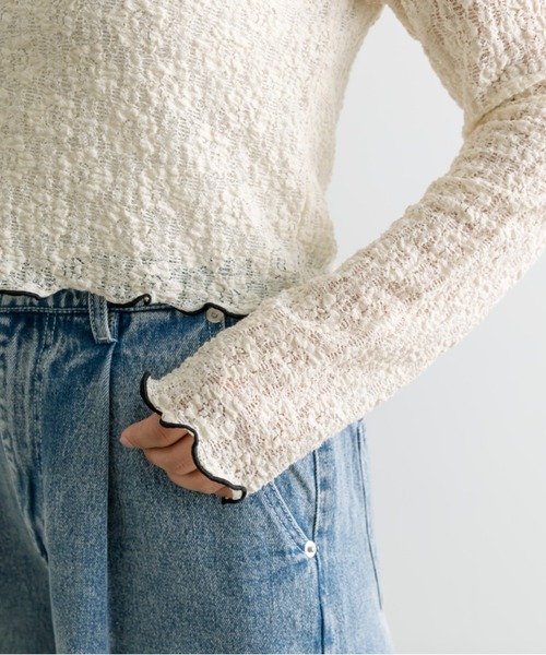 OLIVE des OLIVE(オリーブデオリーブ)の「【WEB限定カラー有】シアインナー 1041060580(Tシャツ/カットソー・レディース・オフホワイト/ブラック/アイボリー/ブラック系その他・FREE)」の10枚目の写真