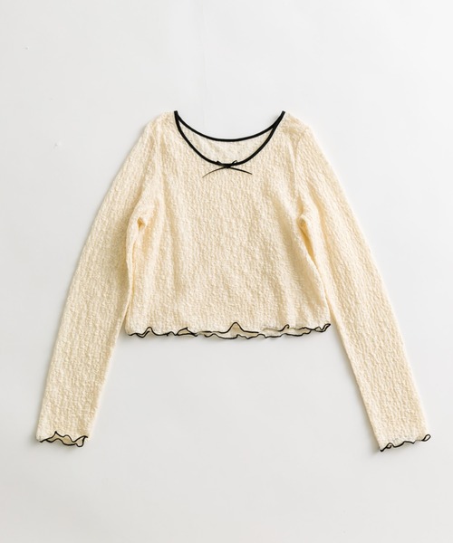 OLIVE des OLIVE(オリーブデオリーブ)の「【WEB限定カラー有】シアインナー 1041060580(Tシャツ/カットソー・レディース・オフホワイト/ブラック/アイボリー/ブラック系その他・FREE)」の17枚目の写真