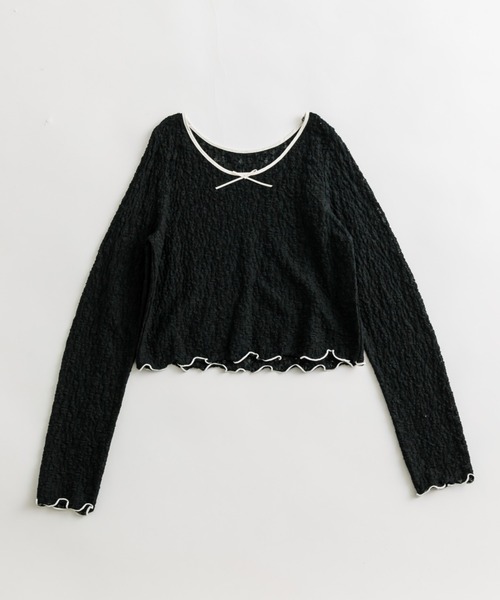 OLIVE des OLIVE(オリーブデオリーブ)の「【WEB限定カラー有】シアインナー 1041060580(Tシャツ/カットソー・レディース・オフホワイト/ブラック/アイボリー/ブラック系その他・FREE)」の18枚目の写真