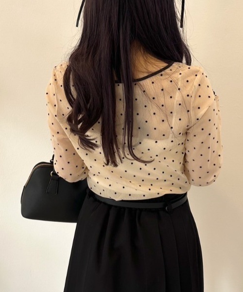 OLIVE des OLIVE(オリーブデオリーブ)の「【WEB限定カラー有】シアインナー 1041060580(Tシャツ/カットソー・レディース・オフホワイト/ブラック/アイボリー/ブラック系その他・FREE)」の20枚目の写真