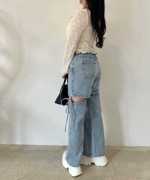 OLIVE des OLIVE(オリーブデオリーブ)の「【WEB限定カラー有】シアインナー 1041060580(Tシャツ/カットソー・レディース・オフホワイト/ブラック/アイボリー/ブラック系その他・FREE)」の13枚目の写真