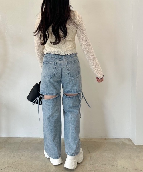 OLIVE des OLIVE(オリーブデオリーブ)の「【WEB限定カラー有】シアインナー 1041060580(Tシャツ/カットソー・レディース・オフホワイト/ブラック/アイボリー/ブラック系その他・FREE)」の14枚目の写真