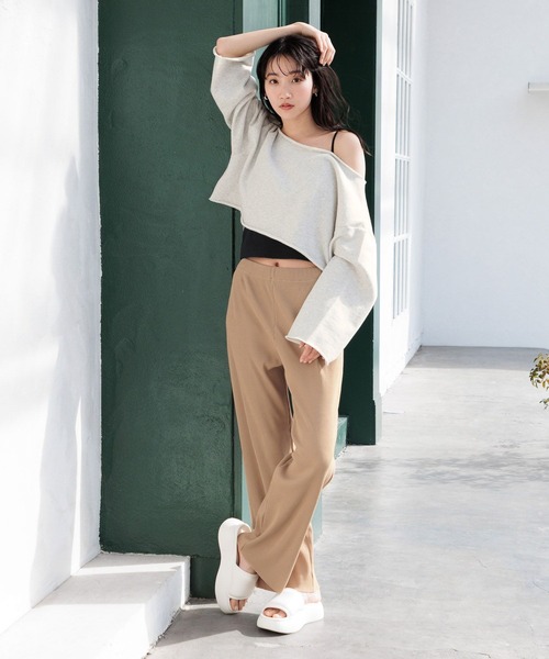 LOWRYS FARM(ローリーズファーム)の「カットイージーパンツ 110327(その他パンツ・レディース・ブラック/アイボリー/ベージュ・FREE)」の5枚目の写真