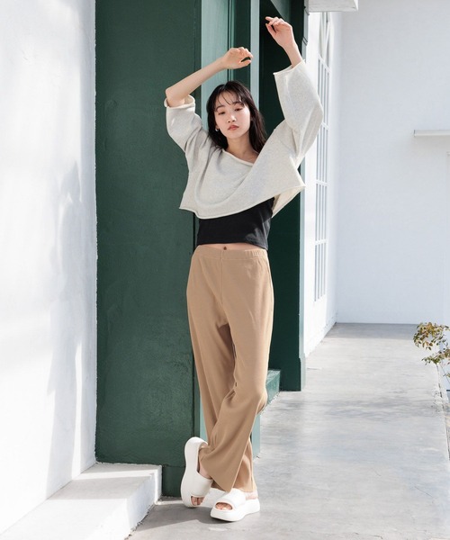 LOWRYS FARM(ローリーズファーム)の「カットイージーパンツ 110327(その他パンツ・レディース・ブラック/アイボリー/ベージュ・FREE)」の6枚目の写真