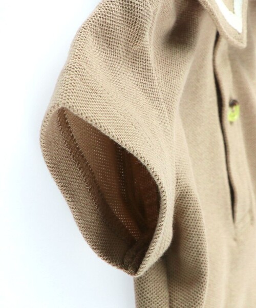 BRANSHES（ブランシェス）の「鹿の子半袖カバーオール（ロンパース・キッズ・ブラック/ベージュ・80/70）」の6枚目の写真