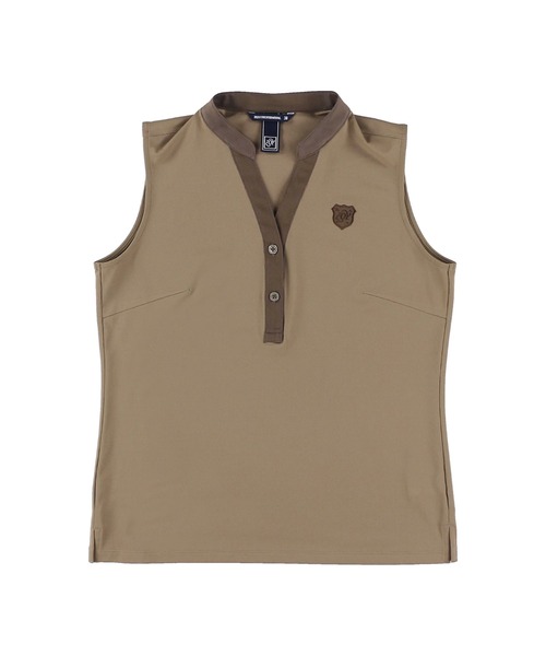 ZOY(ゾーイ)の「WOMENS ストレッチピンメッシュ ノースリーブシャツ(その他トップス・レディース・カーキ/ネイビー/ホワイト・38/40/36)」の2枚目の写真