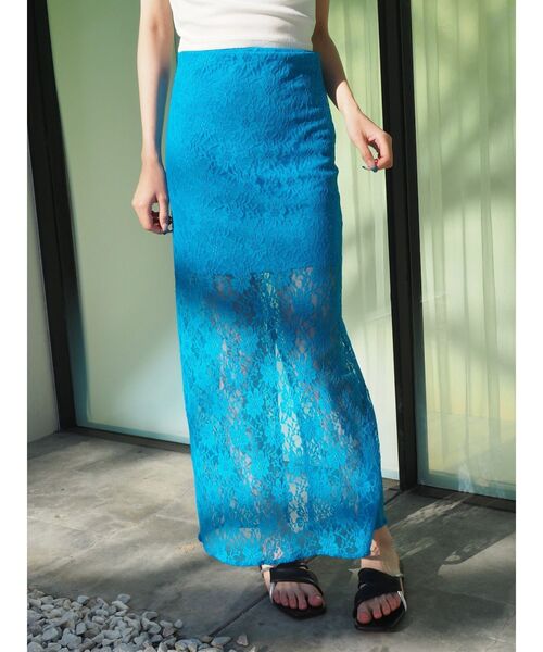 EVRIS（エヴリス）の「レースロングスカート（スカート・レディース・ブラック/ブルー/ホワイト・FREE）」の19枚目の写真