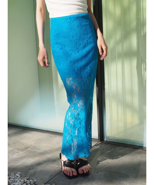 EVRIS（エヴリス）の「レースロングスカート（スカート・レディース・ブラック/ブルー/ホワイト・FREE）」の20枚目の写真