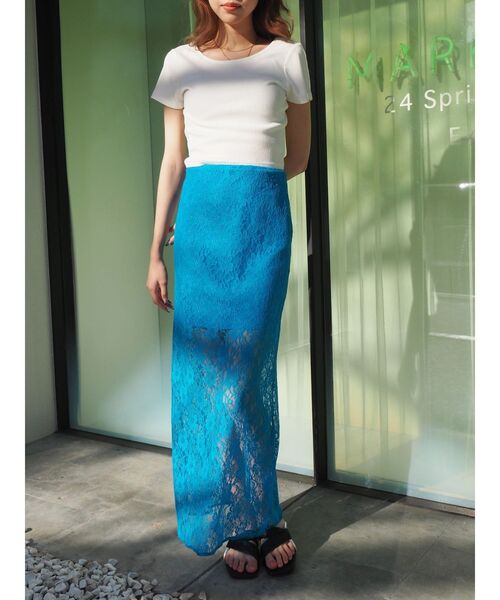 EVRIS（エヴリス）の「レースロングスカート（スカート・レディース・ブラック/ブルー/ホワイト・FREE）」の21枚目の写真