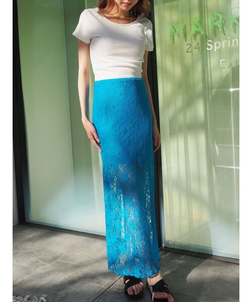 EVRIS（エヴリス）の「レースロングスカート（スカート・レディース・ブラック/ブルー/ホワイト・FREE）」の22枚目の写真