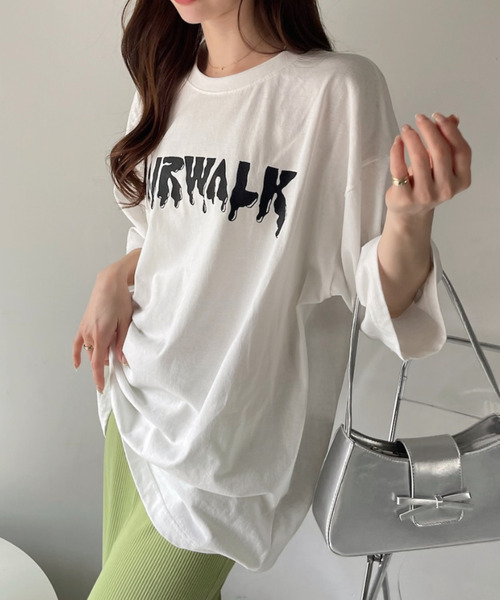 Ada.(エイダ)の「AIR WALK 半袖 バックプリント Tシャツ(Tシャツ/カットソー・レディース・ブラック/オフホワイト/ピンク・M/L)」の1枚目の写真